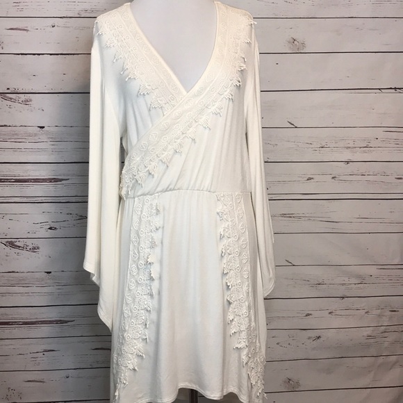 Rock 47 Dresses & Skirts - Rock 47 by Wrangler | Cream Wrap Hi-Lo Dress | M